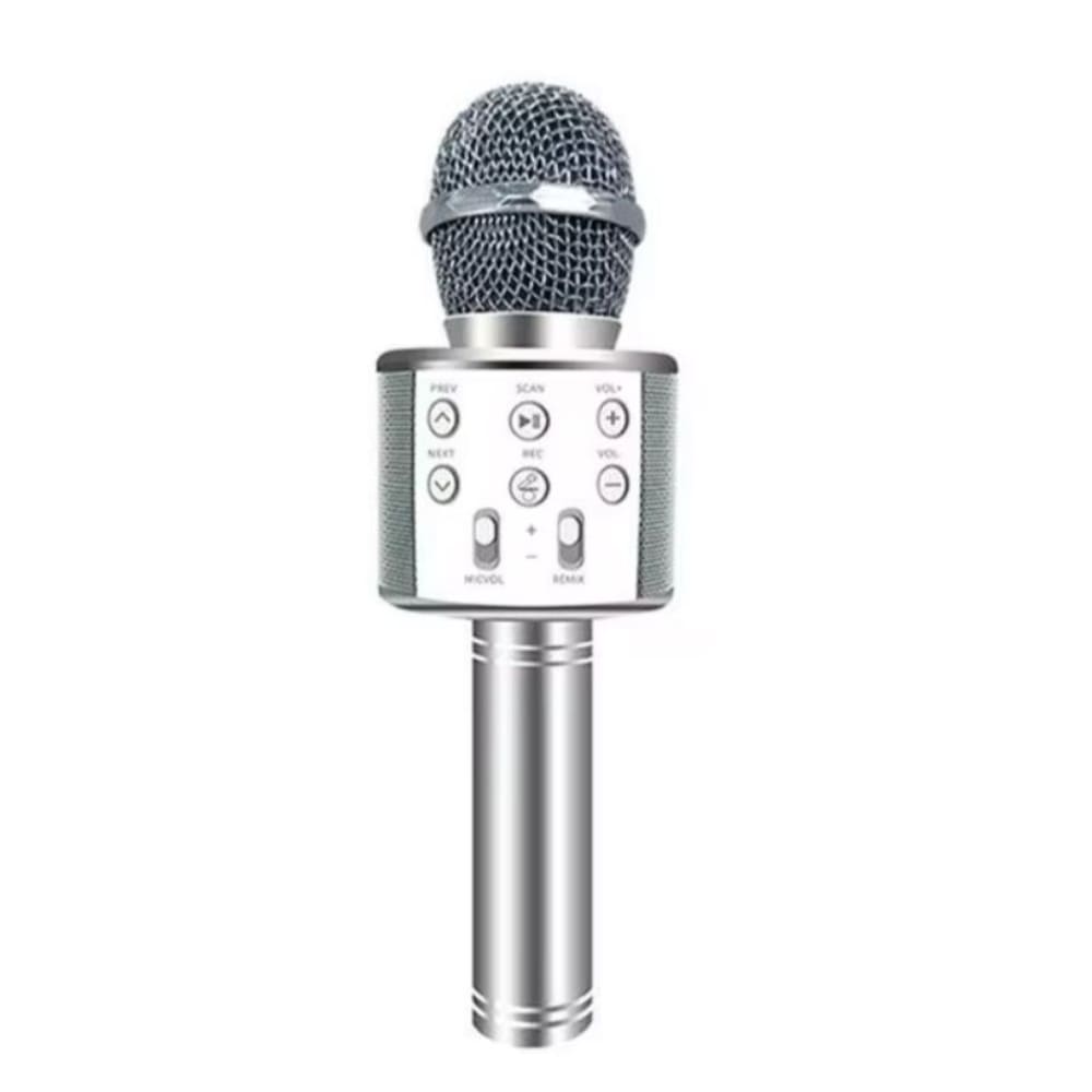 Micrófono Karaoke Bluetooth Inalámbrico Altavoz Integrado Recargable Moderno AJ738E