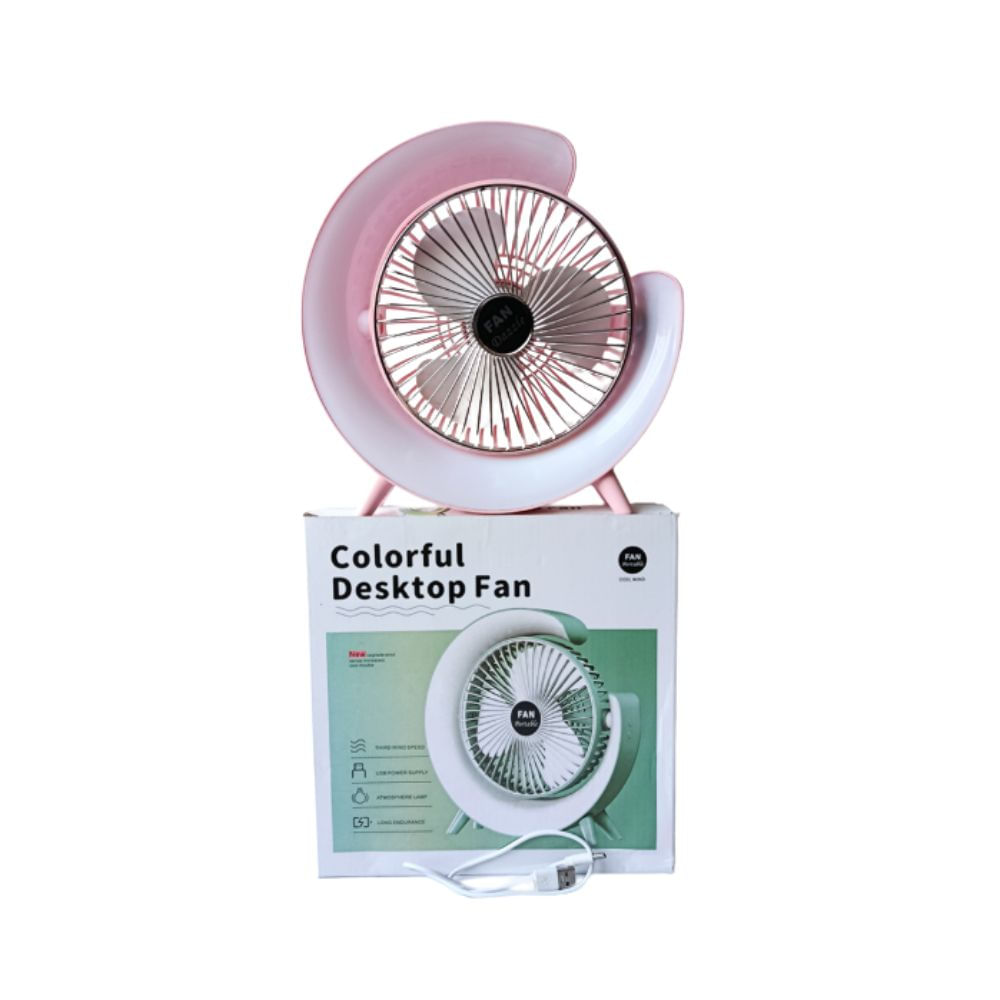 Ventilador de Mesa Rgb Rosado