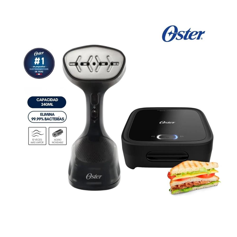 Combo Oster Vaporizador de ropa 240 ml GCSTES101- Sandwichera CKSTSM400