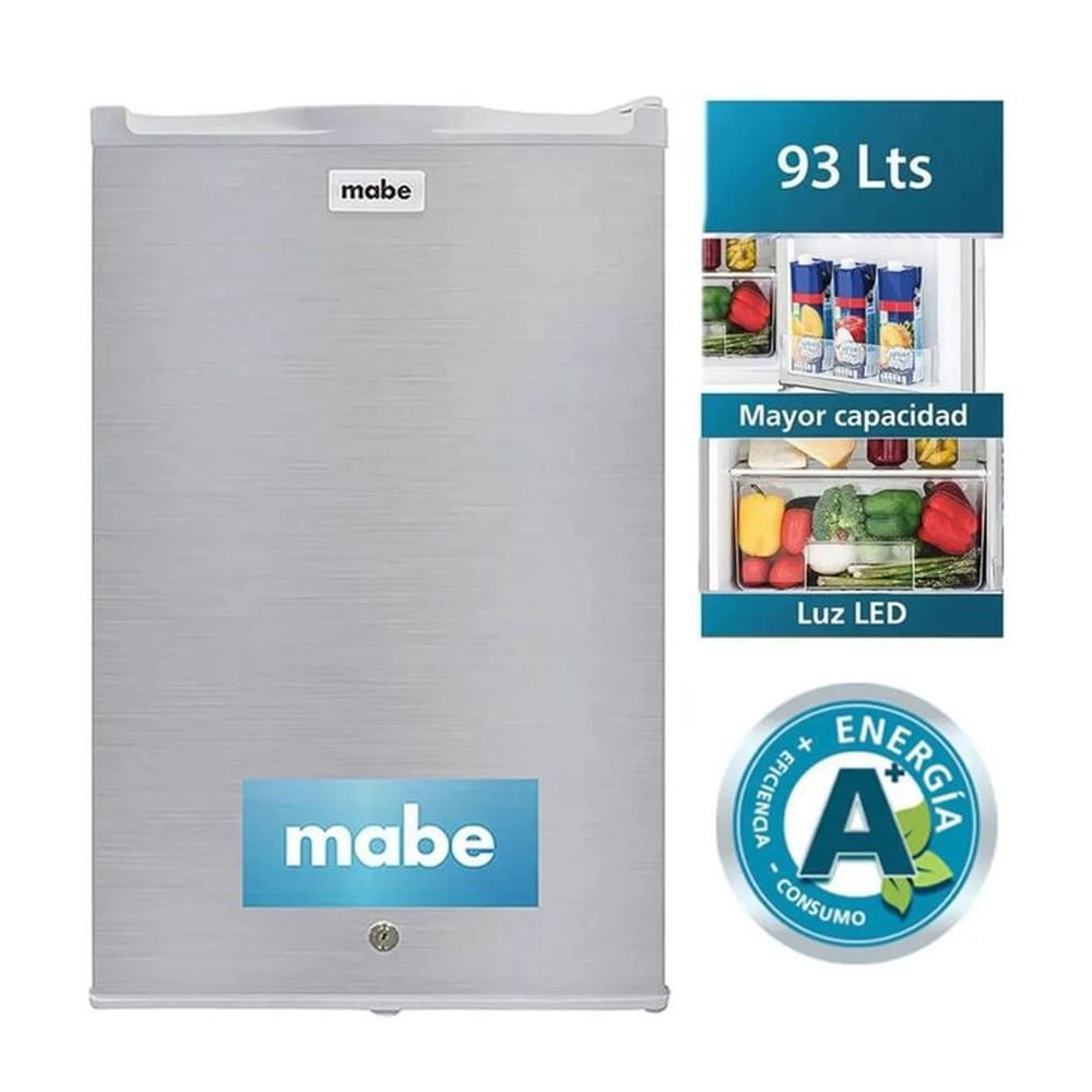 Frigobar MABE 93 Ltrs Netos Inox - RMF04PRX0.