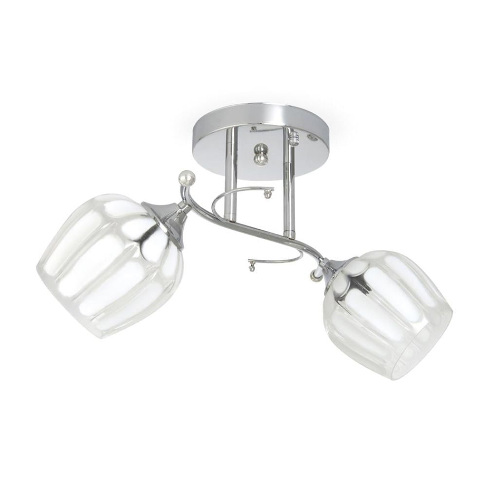 Lámpara Adosable Orange Azafrán 2 Luces E27 Cromo