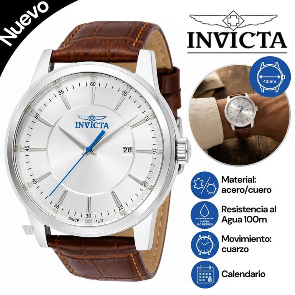 Reloj clásico para hombre invicta celestial 47802 - marrón