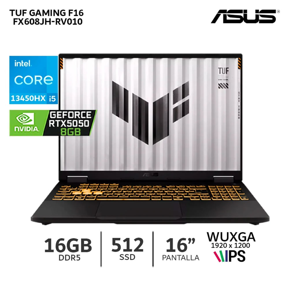 Laptop Asus TUF Gaming F16 Intel Core i7 14650HX 16GB 1TB 5060-8GB 16 WUXGA 165 Hz FX608JH-RV010