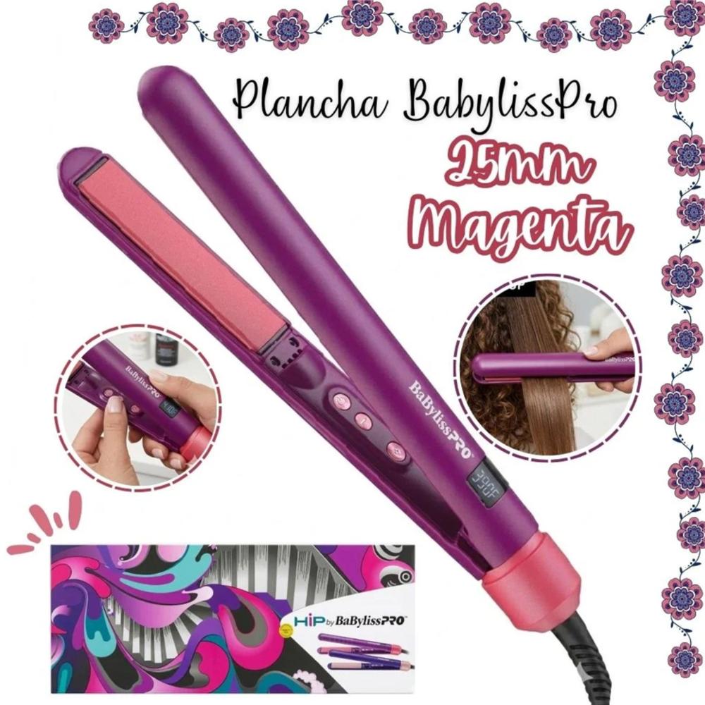 Plancha para Cabello BabylissPro Hip By Ionica Magenta 1 Pulgada