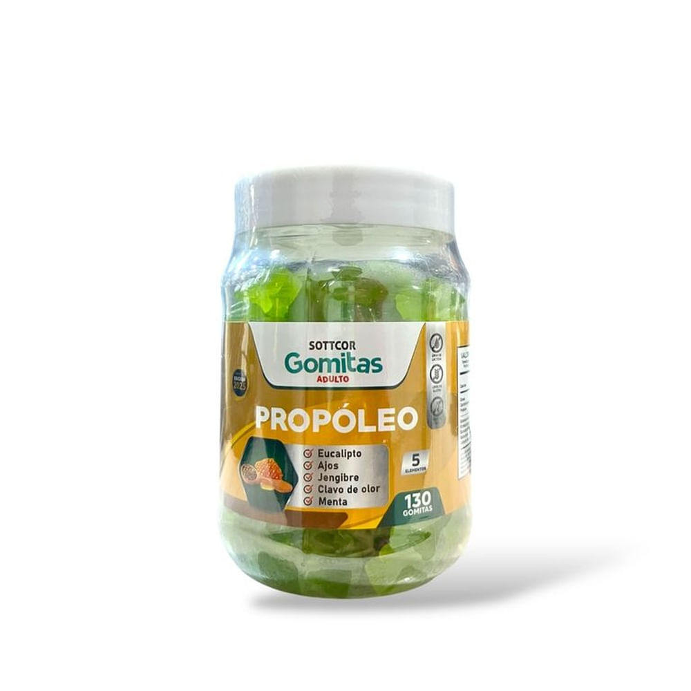 Sottcor Gomitas de Propóleo para Adultos 130 Gomitas Suplemento Alimenticio