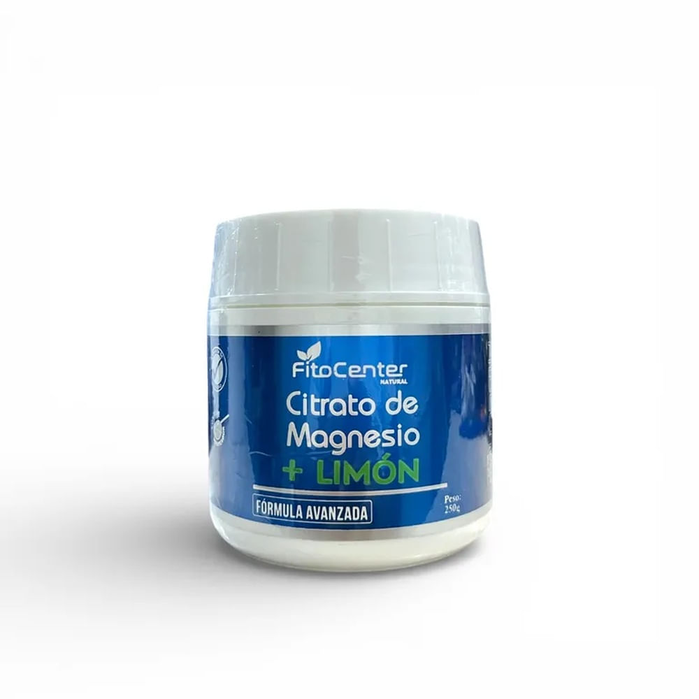 Citrato de Magnesio Sabor Limón 250 g Fitocenter – Suplemento Mineral en Polvo