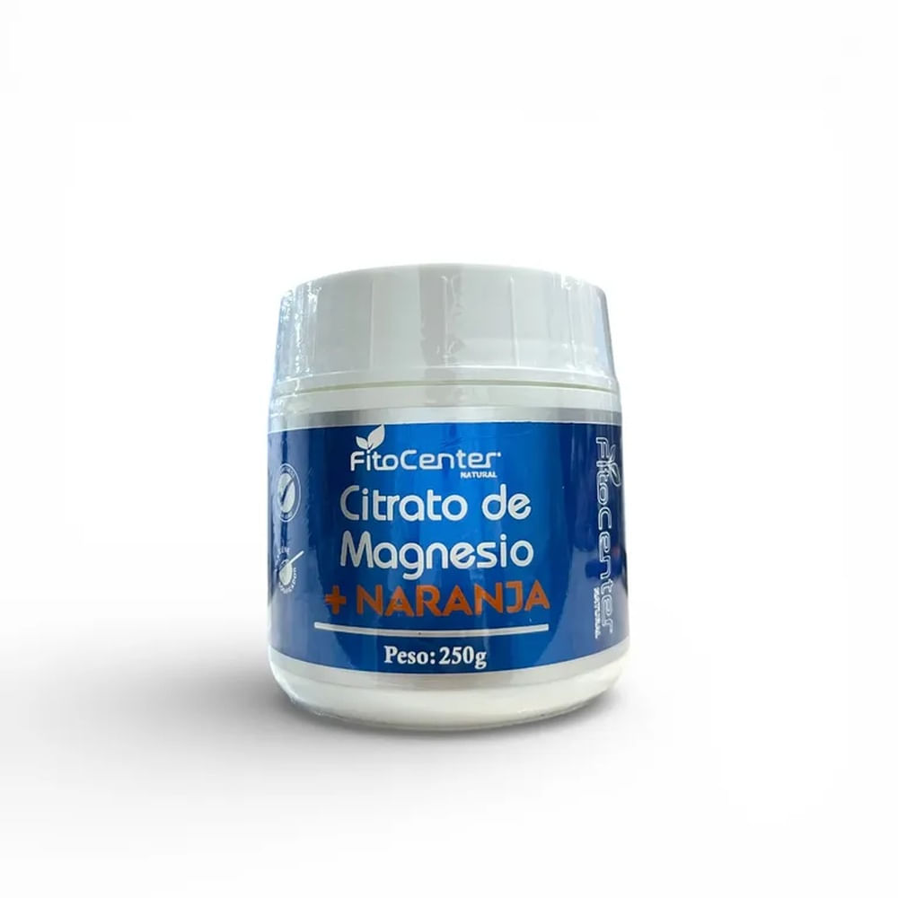 Citrato de Magnesio Sabor Naranja 250 g Fitocenter – Suplemento Mineral en Polvo