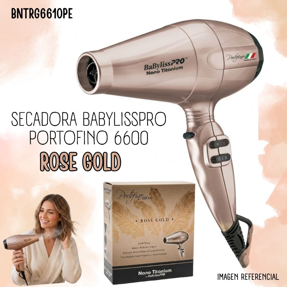 Secadora BaBylissPRO Portofino Rose Gold BNTRG6610PE