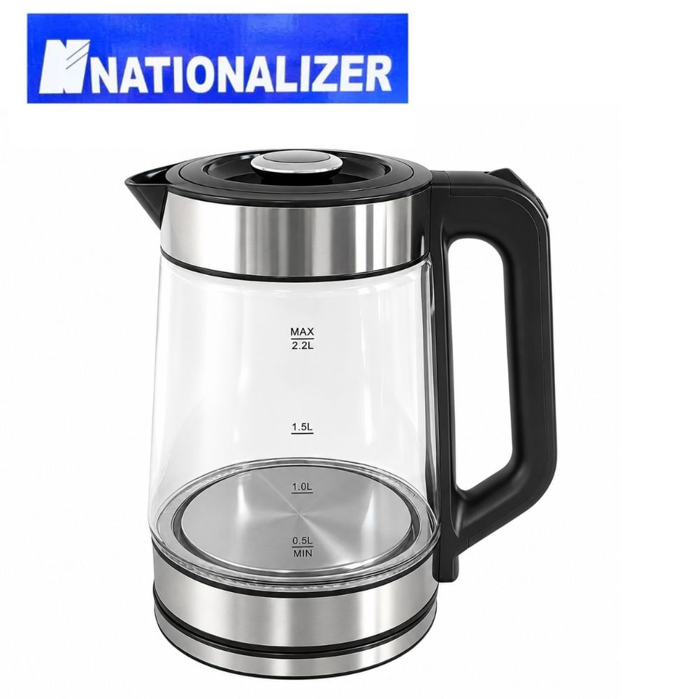 Hervidor de vidrio Nationalizer NN V0611 de 2.2 Littros