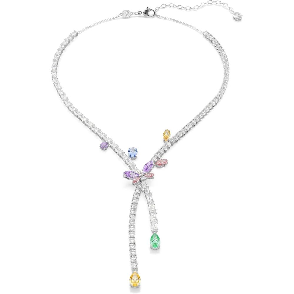 SWAROVSKI X ARIANA GRANDE COLLAR LIBÉLULA CRUZADO RODIO | MULTICOLOR