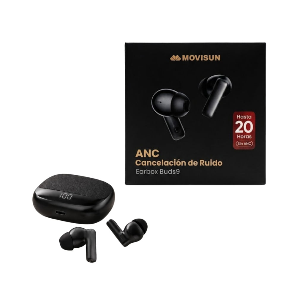 Audífonos Inalambricos Bluetooth 6.0 con Cancelación de Ruido ANC 20 Horas de Autonomía MOVISUN