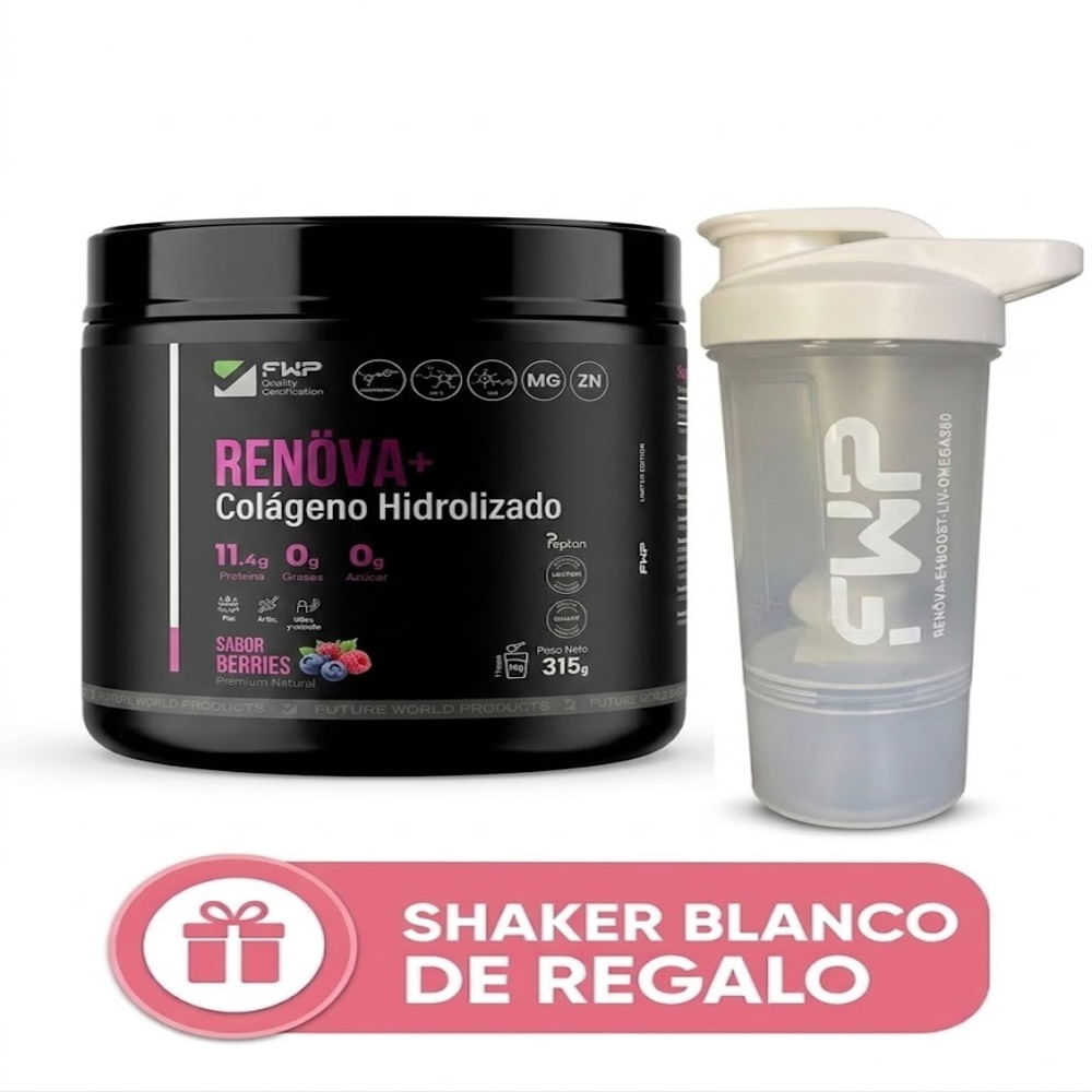 Colageno Hidrolizado RENOVA Original con Resveratrol y Coenzima Q10 Rejuvenece tu Piel Cabello