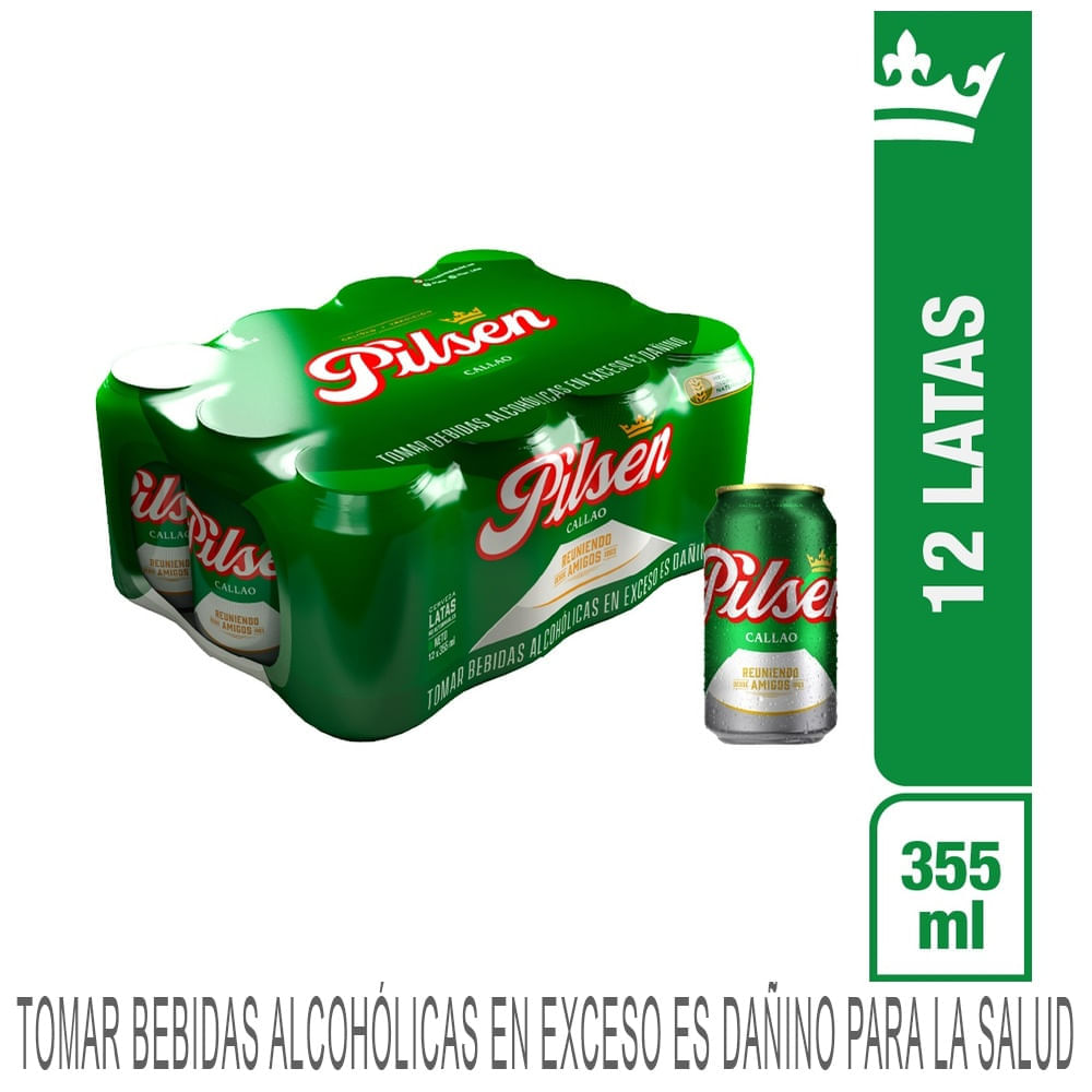 Cerveza PILSEN Lata 355ml Pack 12un