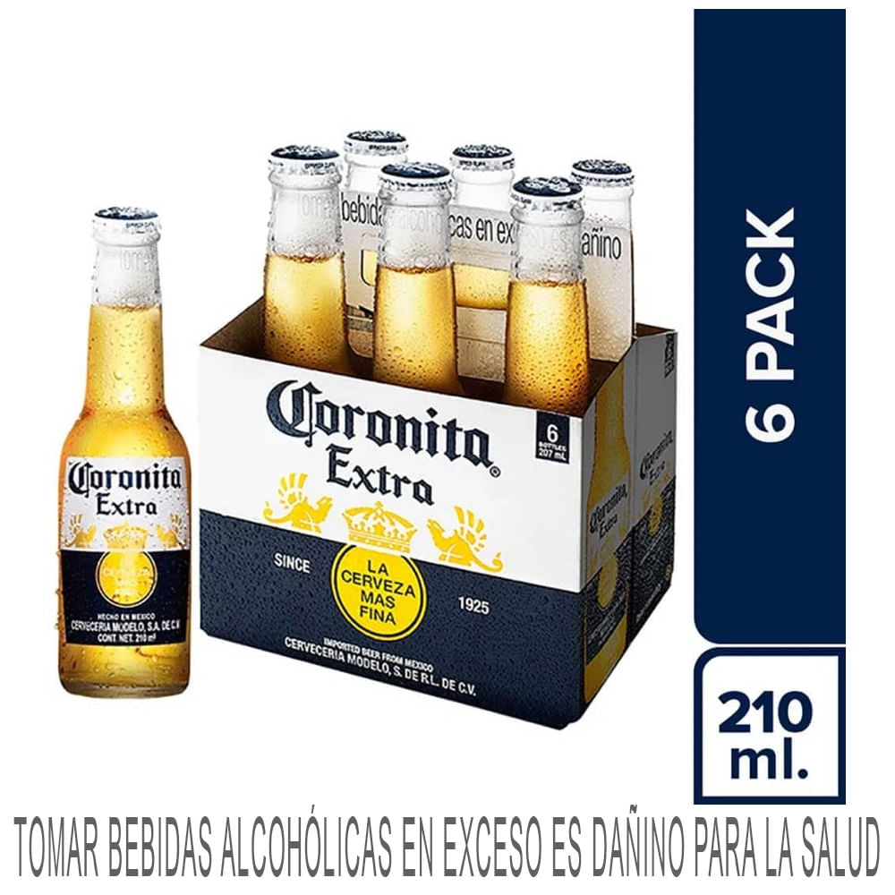Cerveza CORONITA 6Pack Botella 210ml