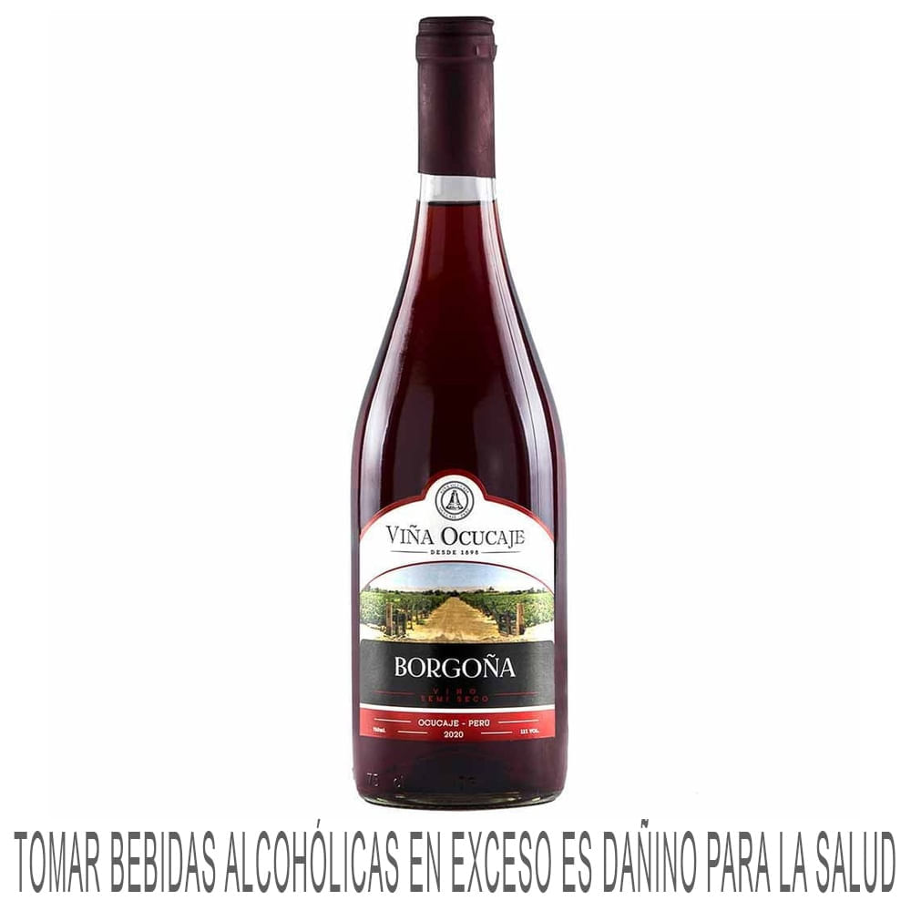 Vino Tinto OCUCAJE Borgoña Semi Seco Botella 750ml