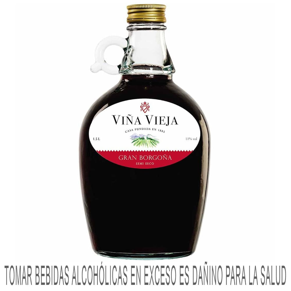 Vino Tinto VIÑA VIEJA Gran Borgoña Semi Seco Botella 1.5L
