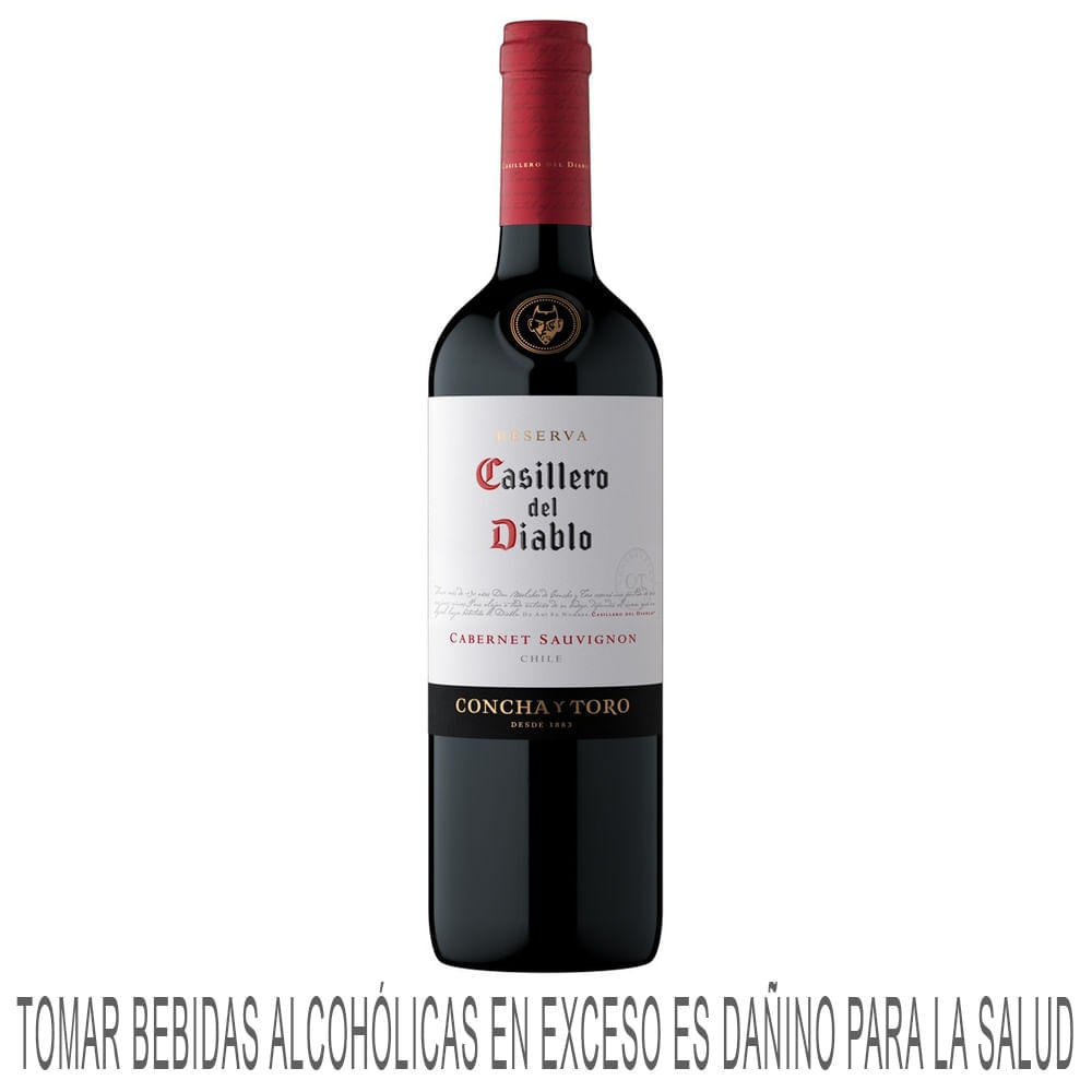 Vino Tinto CASILLERO DEL DIABLO Cabernet Sauvignon Reserva Botella 750ml
