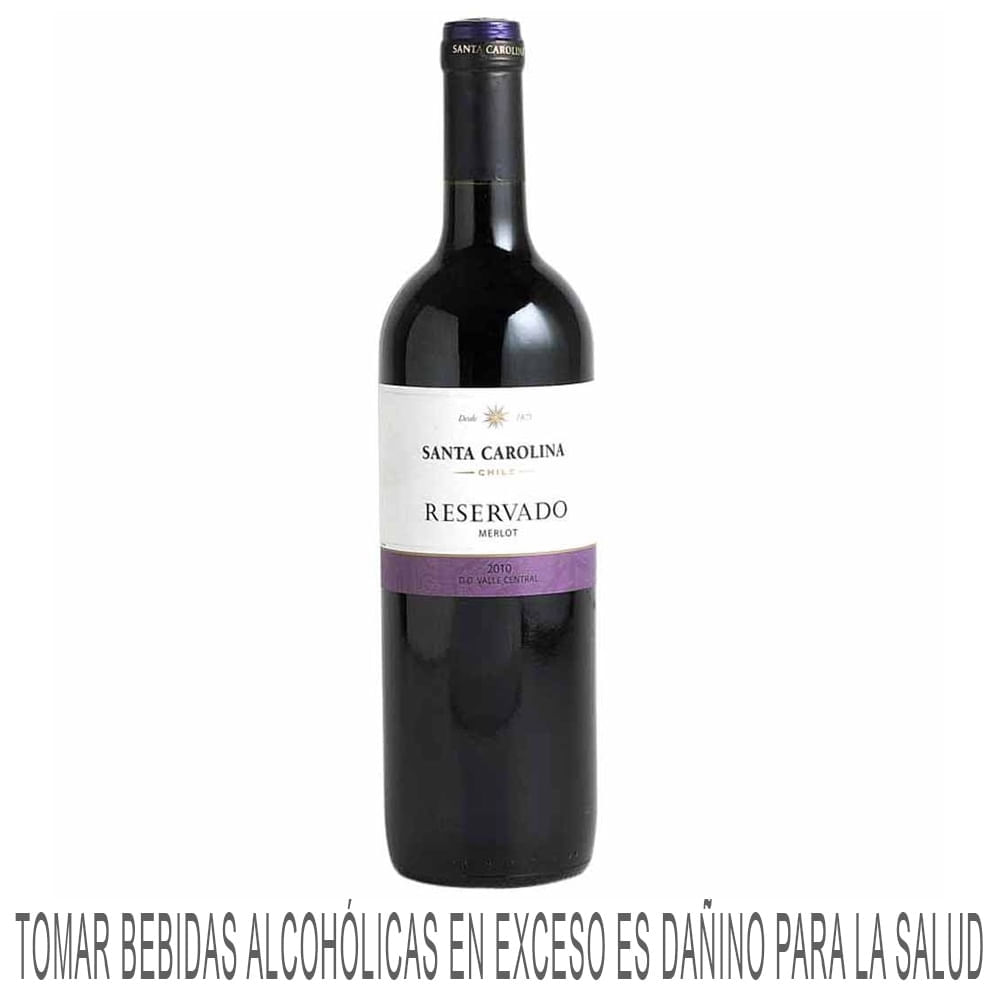 Vino Tinto SANTA CAROLINA Reservado Merlot Botella 750ml