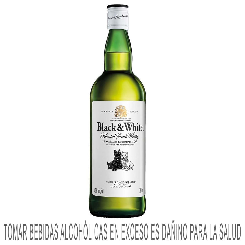 Whisky BLACK & WHITE Botella 750ml