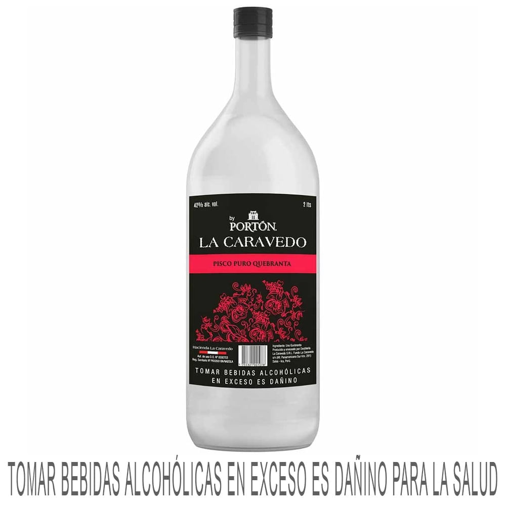 Pisco LA CARAVEDO Quebranta Botella 2L