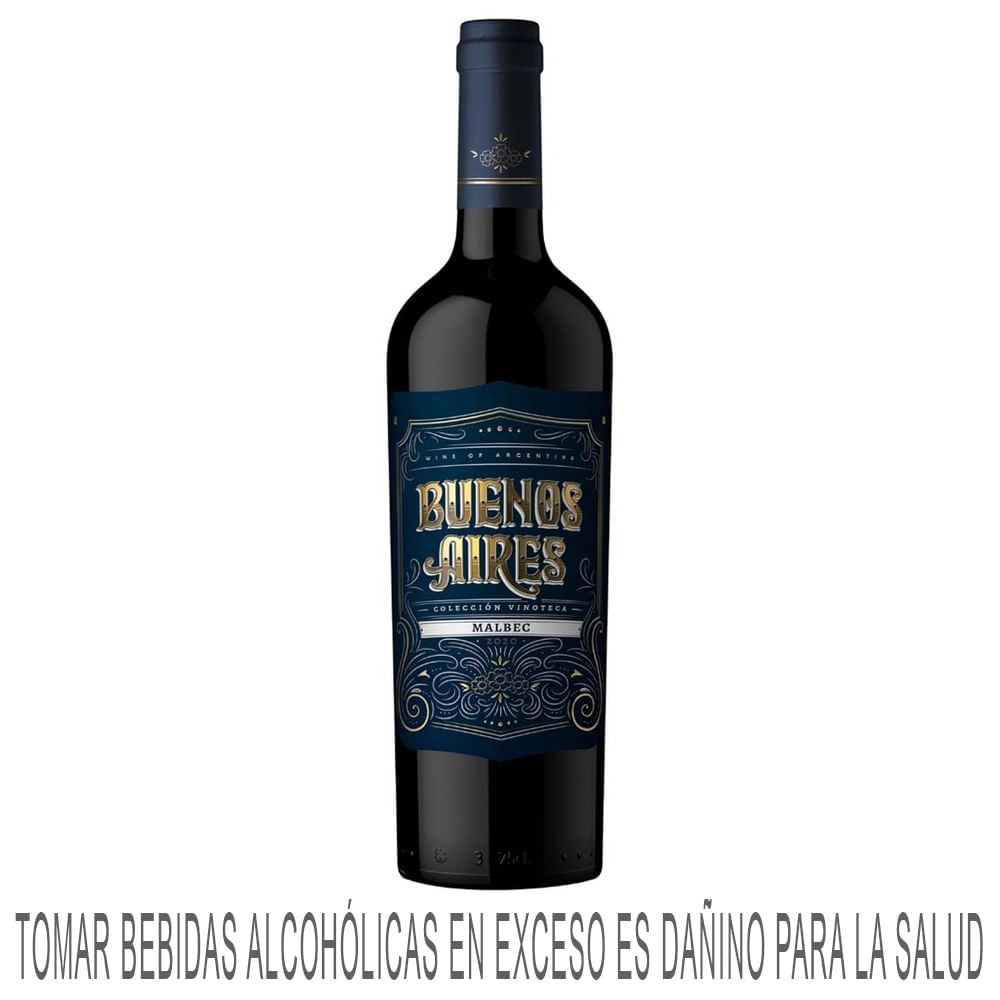 Vino Tinto BUENOS AIRES Reseva Malbéc Botella 750ml