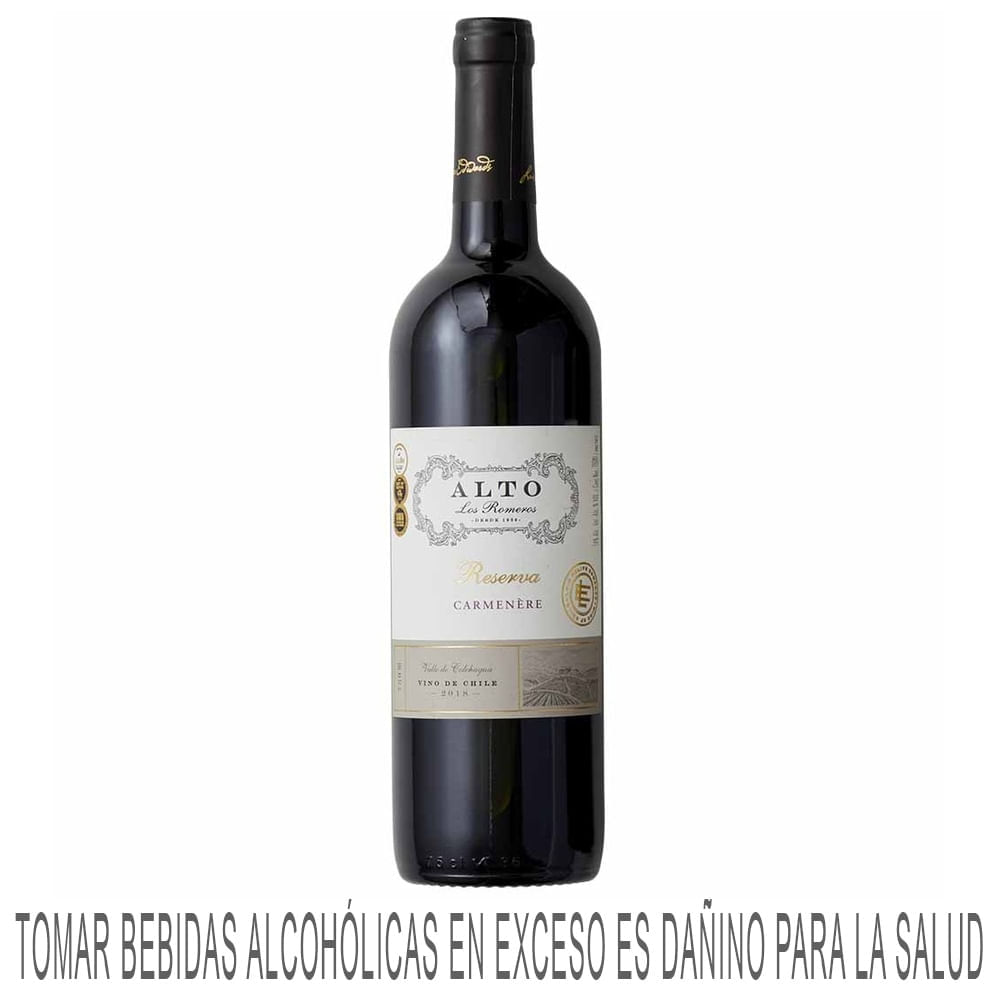 Vino Tinto ALTOS LOS ROMEROS Reserva Carmenere Botella 750ml
