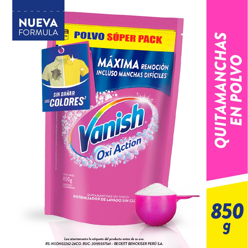 Quitamanchas VANISH Multiusos Pink Gold Bolsa 850g