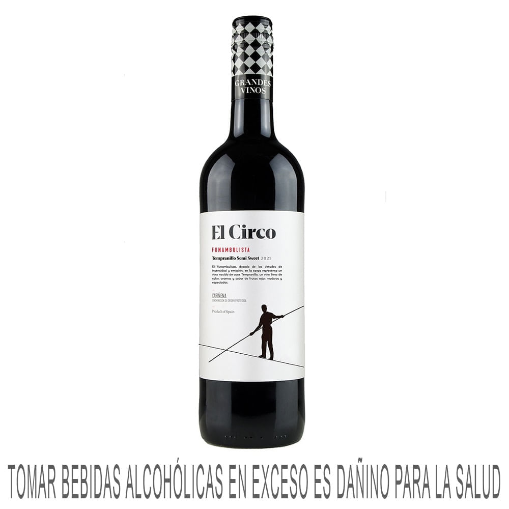 Vino Tinto EL CIRCO Tempranillo Botella 750ml