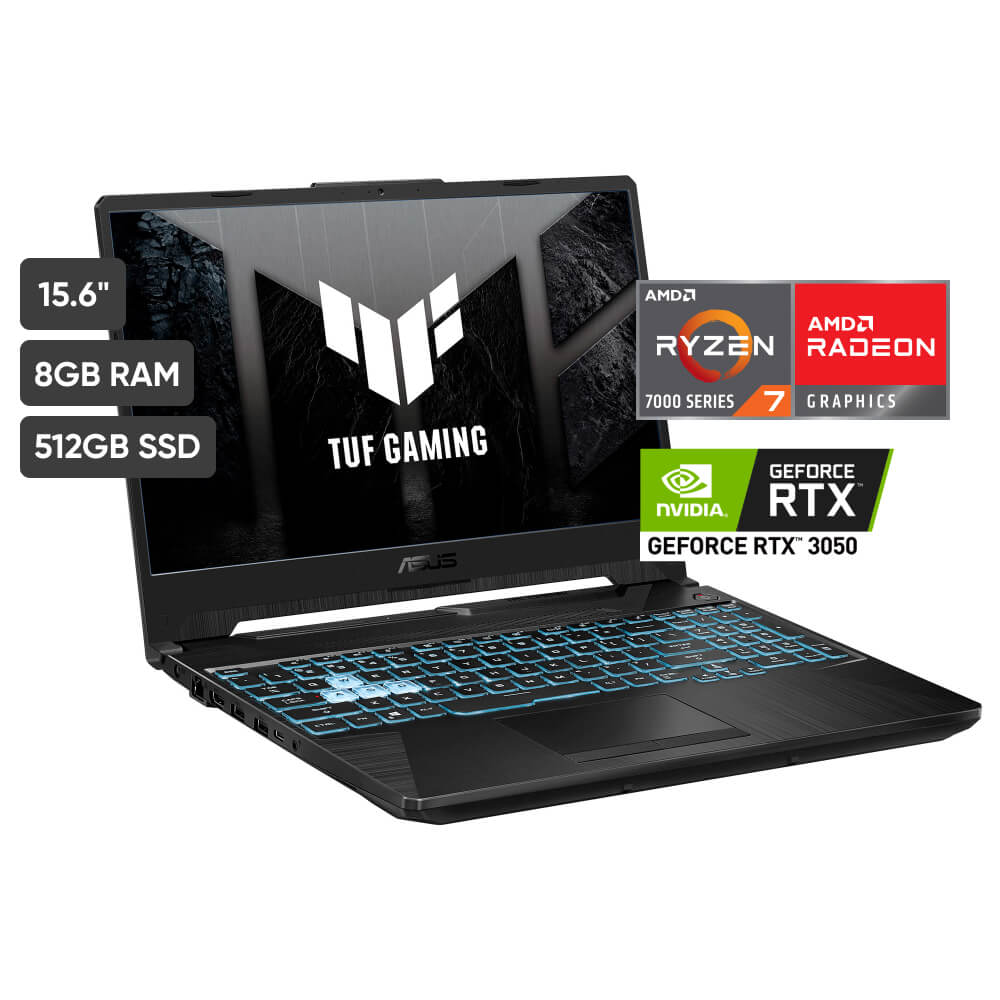 Laptop ASUS TUF Gaming A15 15.6"" AMD Ryzen 7 (7000 series) 512GB SSD 8GB RTX3050 A506NCG-HN187W
