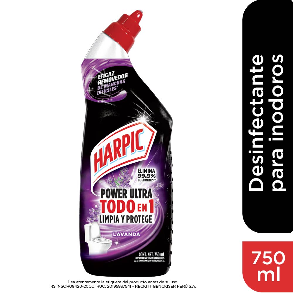 Desinfectante de Baño HARPIC Lavanda Frasco 750ml