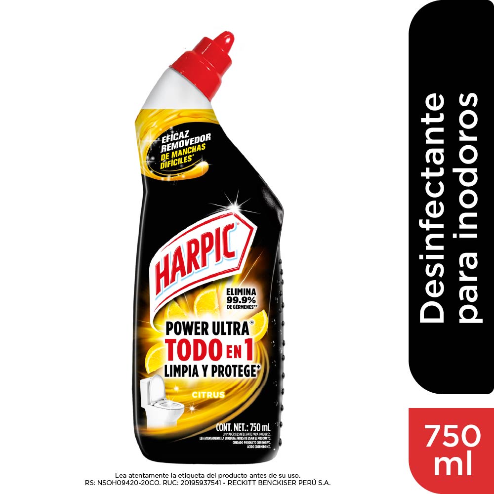 Desinfectante de Baño Líquido HARPIC Citrus Frasco 750ml