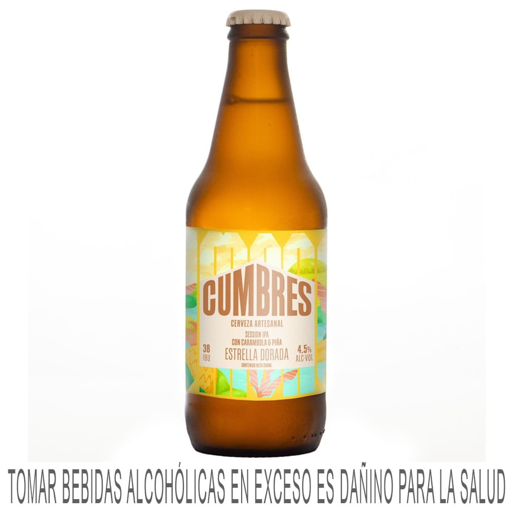 Cerveza CUMBRES Estrella Dorada Botella 330ml