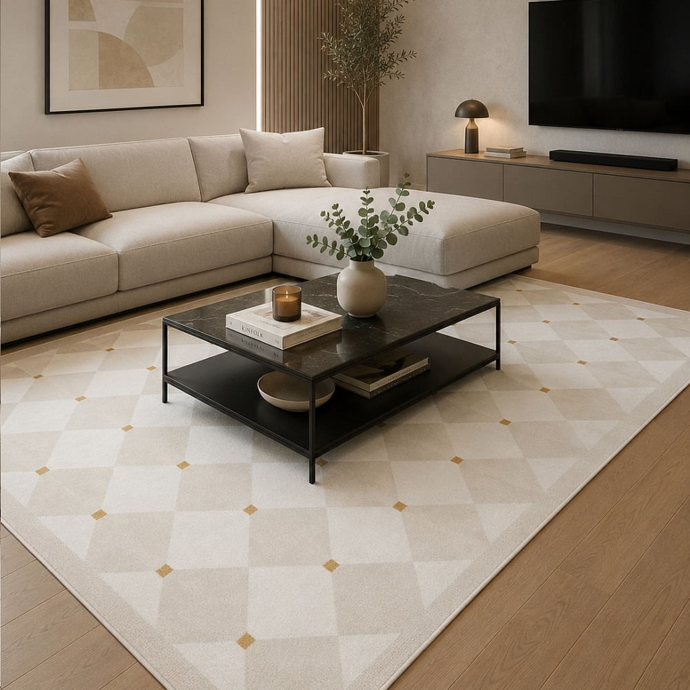 Alfombra Rectangular para Sala de 240cm x 160cm Perla