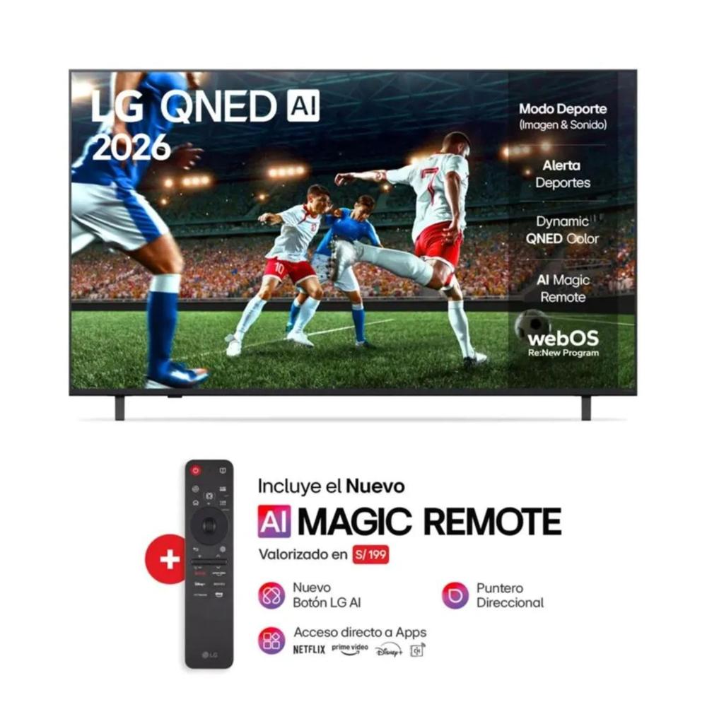 LG QNED 50 4K UHD Smart TV con AI  Modelo 50QNED73ASA 2026