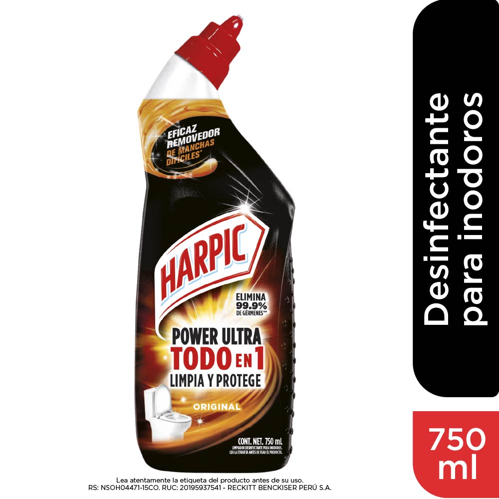 Desinfectante Líquido para Inodoros HARPIC Original Botella 750ml