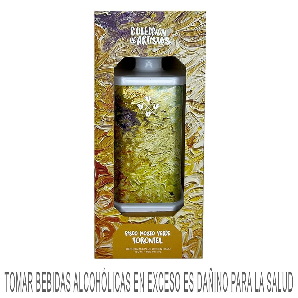 Pisco Mosto Verde Torontel CUATRO GALLOS Colección de Artistas Botella 750ml
