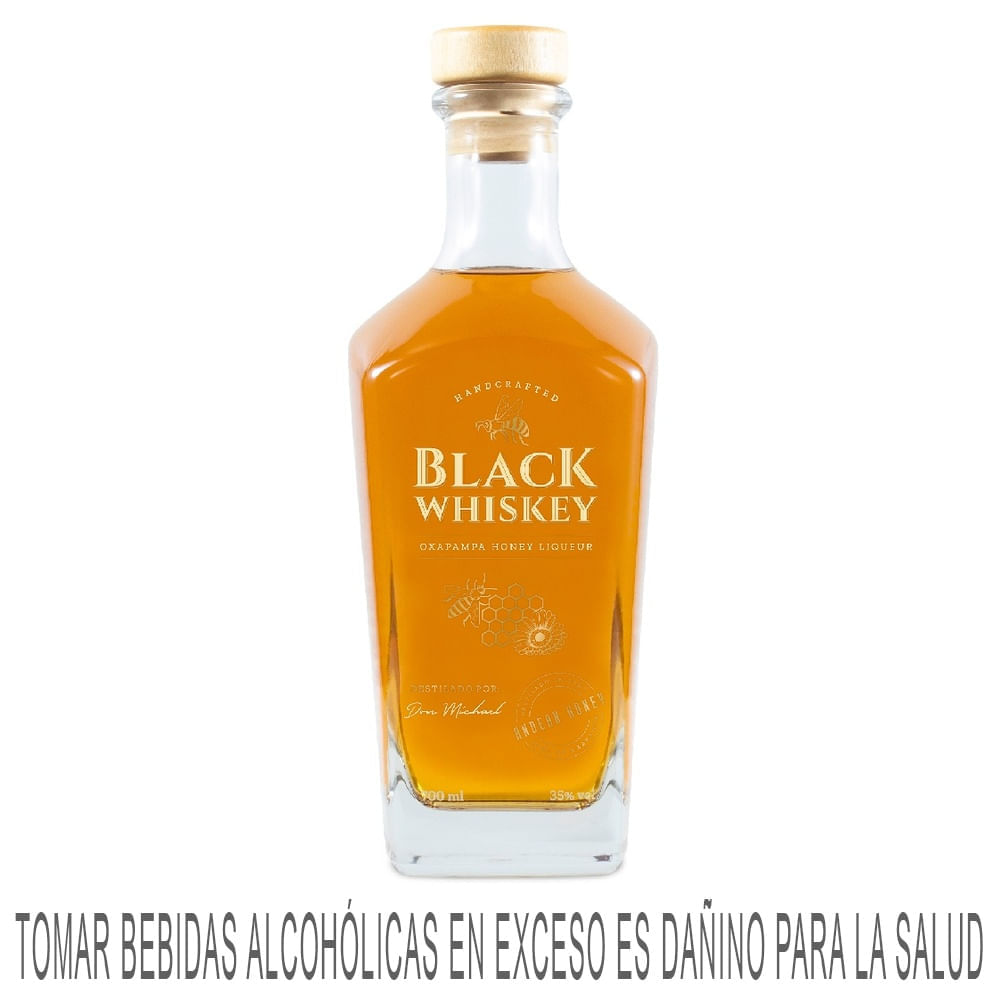Whiskey BLACK WHISKEY Honey Botella 700ml
