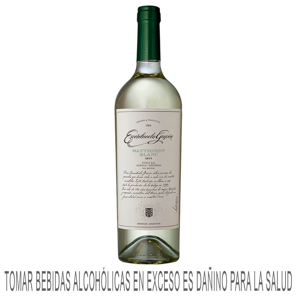 Vino Blanco ESCORIHUELA GASCON Sauvignon Blanc Botella 750ml