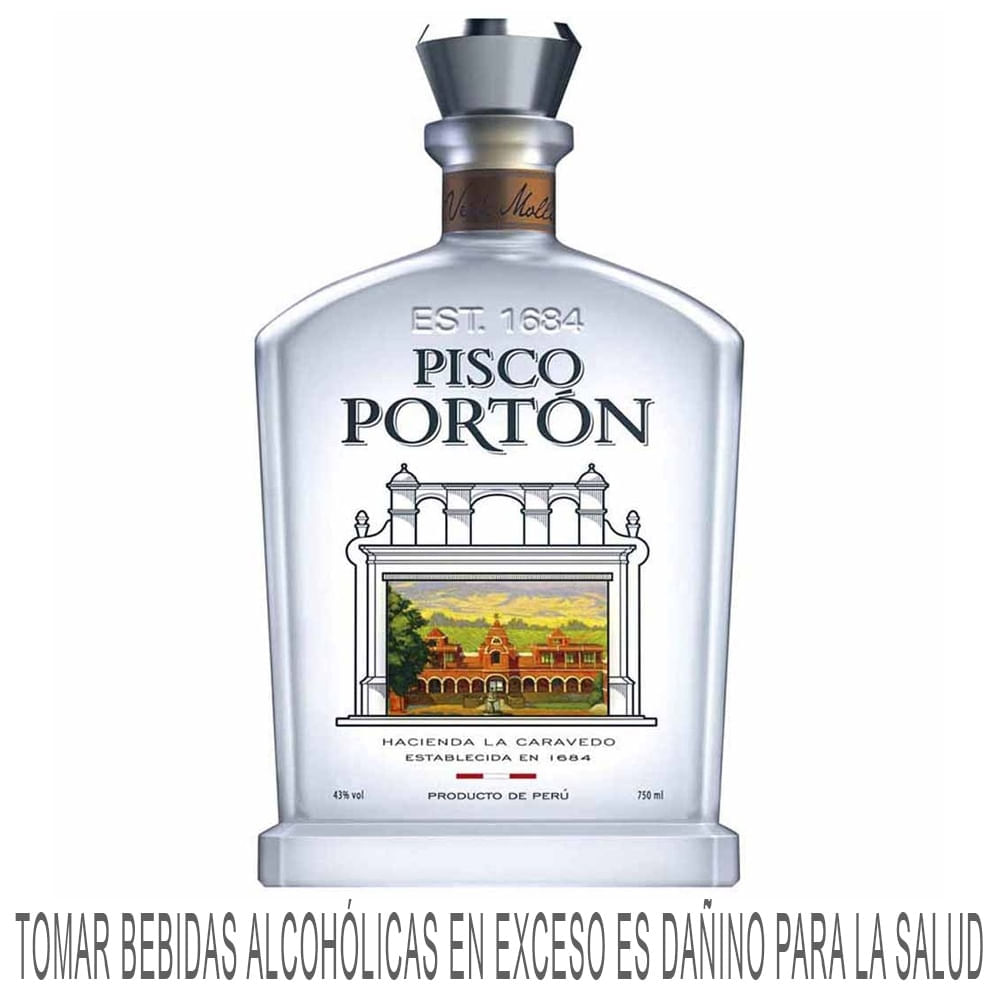 Pisco PORTÓN Mosto Verde Mollar Botella 750ml