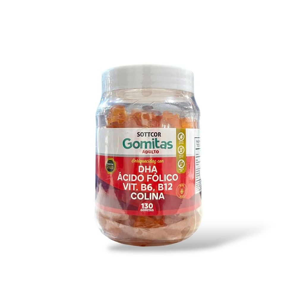 Sottcor Gomitas DHA para Adultos 130 Gomitas Suplemento Alimenticio