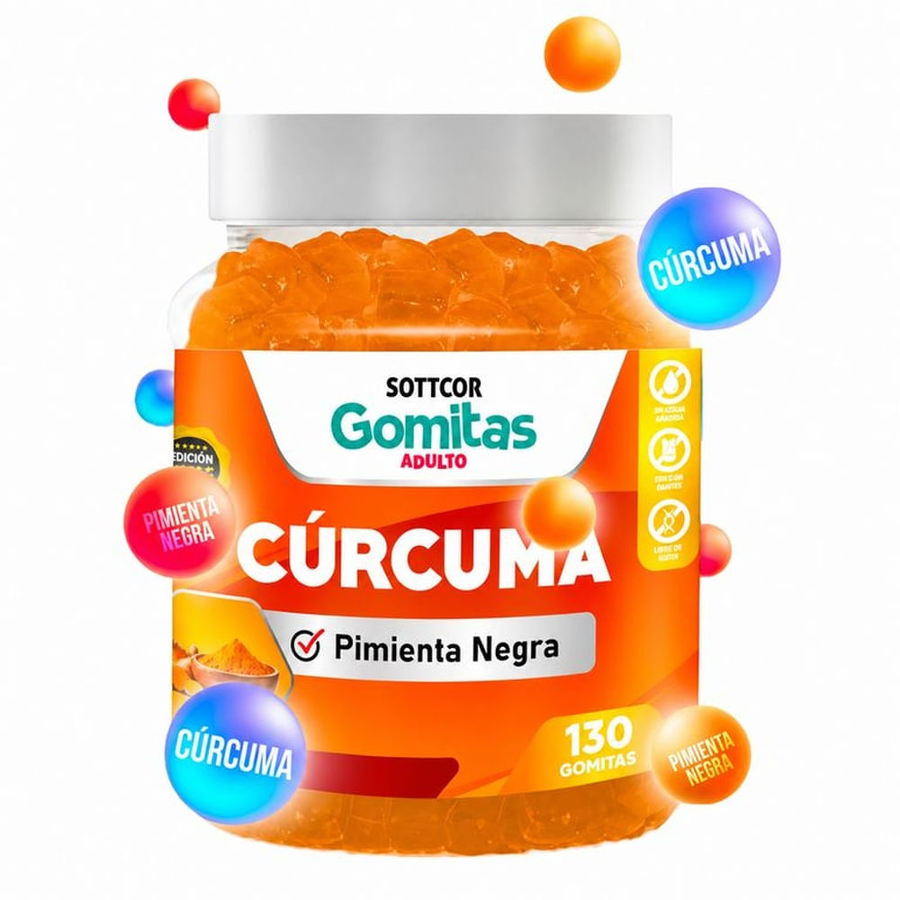 Sottcor Gomitas Curcuma 130 Gomitas Suplemento Alimenticio