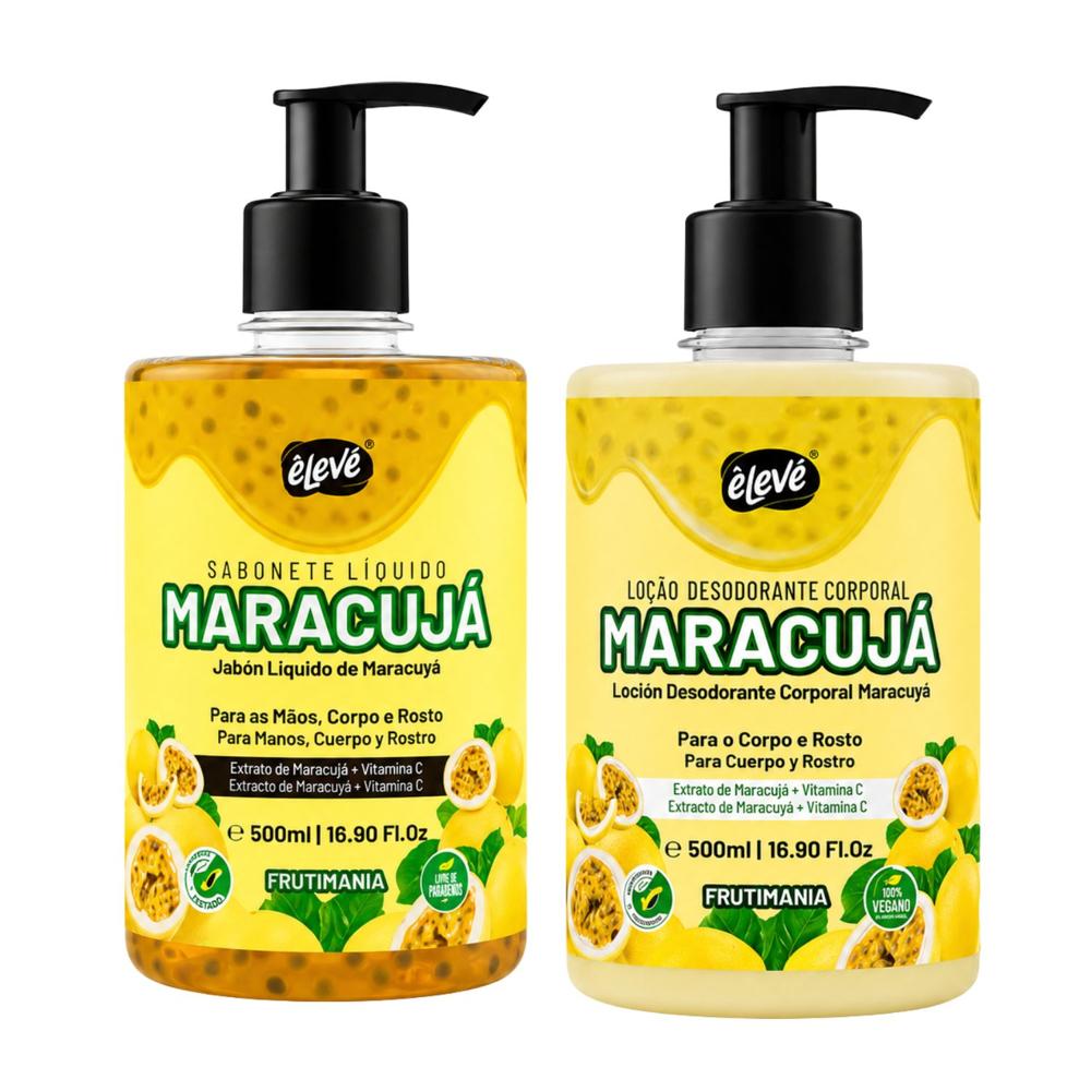 Pack Jabón Líquido Y Loción Desodorante Corporal Maracuyá 500ml - ELEVE