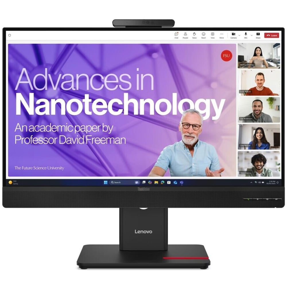 Monitor Lenovo ThinkVision T24-4v, 24"" WLED IPS, 120Hz, 4ms, Pivote, Cámara Web, Parlante