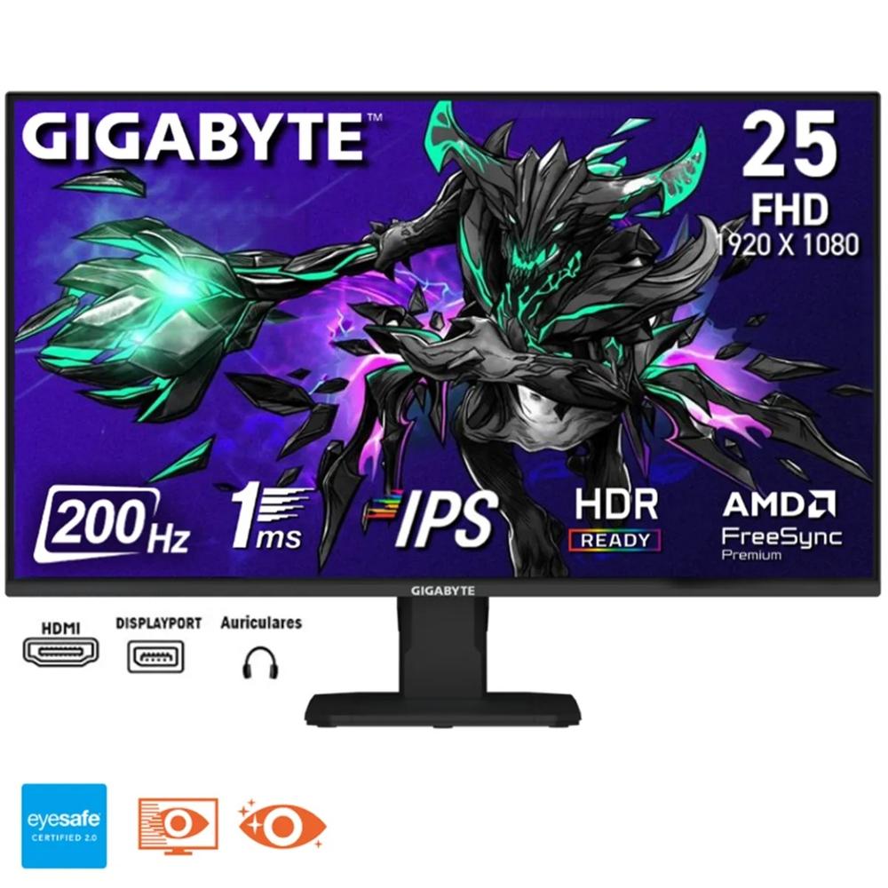Monitor Gigabyte GS25F2, 25"" FHD IPS, 200Hz, 1ms, Parlante