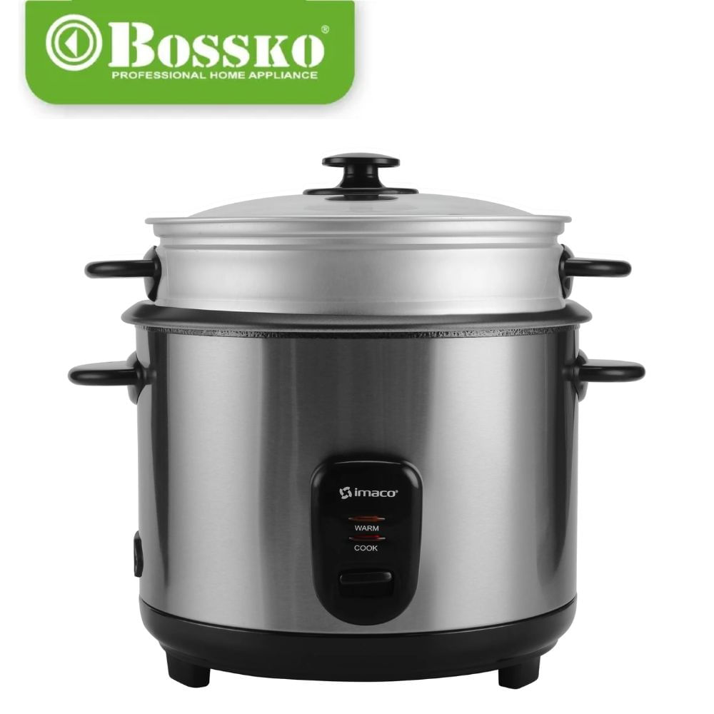 Olla Arrocera Bossko BK-3210RC 1.8 Litros con Vaporizador Negro