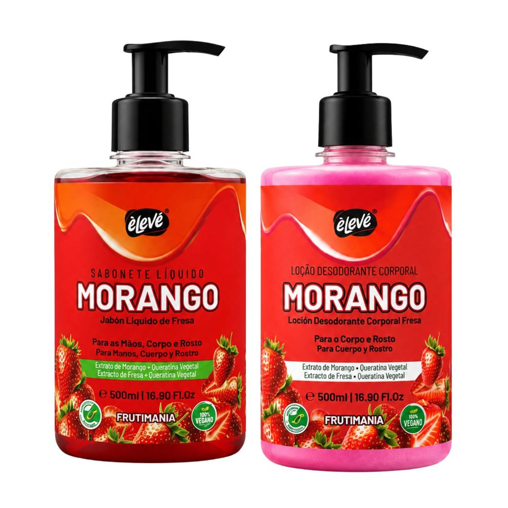Pack Jabón Líquido Y Loción Desodorante Corporal Fresa 500 ml - ELEVE