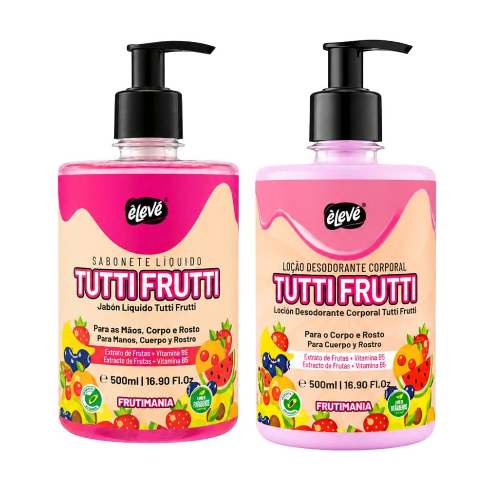 Pack Jabon Líquido Y Loción Desodorante Corporal Tutti Frutti 500ml - ELEVE