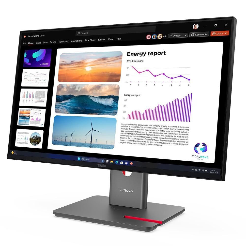 Monitor Lenovo ThinkVision P24Q-40, 24"" WLED QHD 2K, 120Hz, 4ms, Pivote