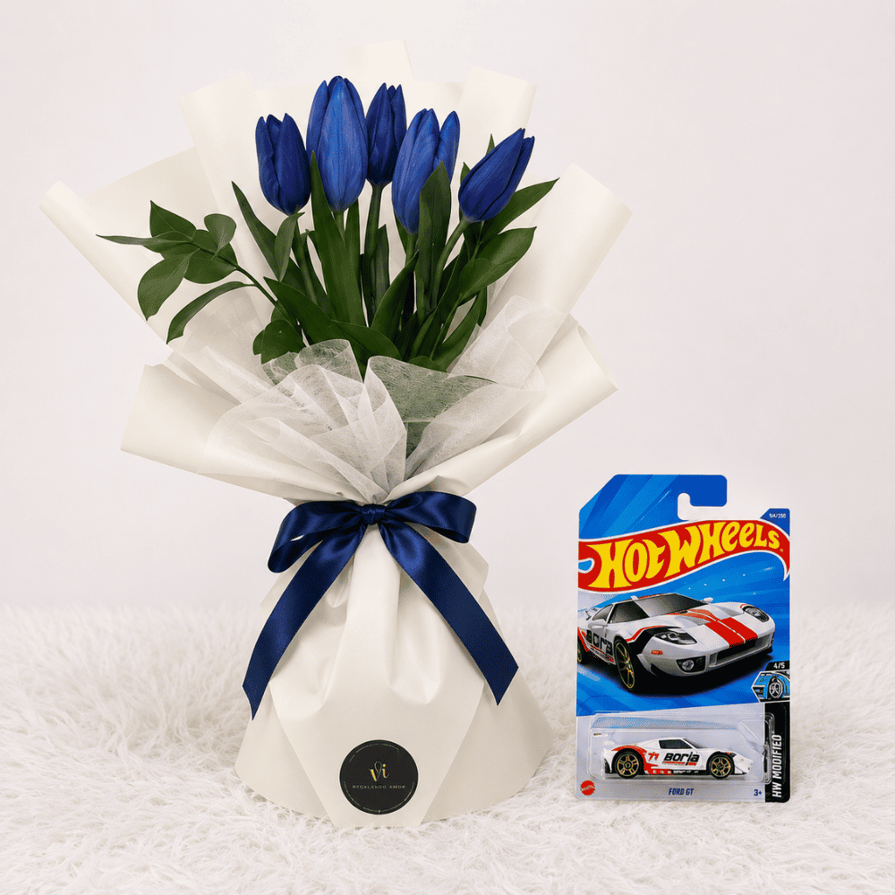 Ramo 5 tulipanes azules - Hotwells
