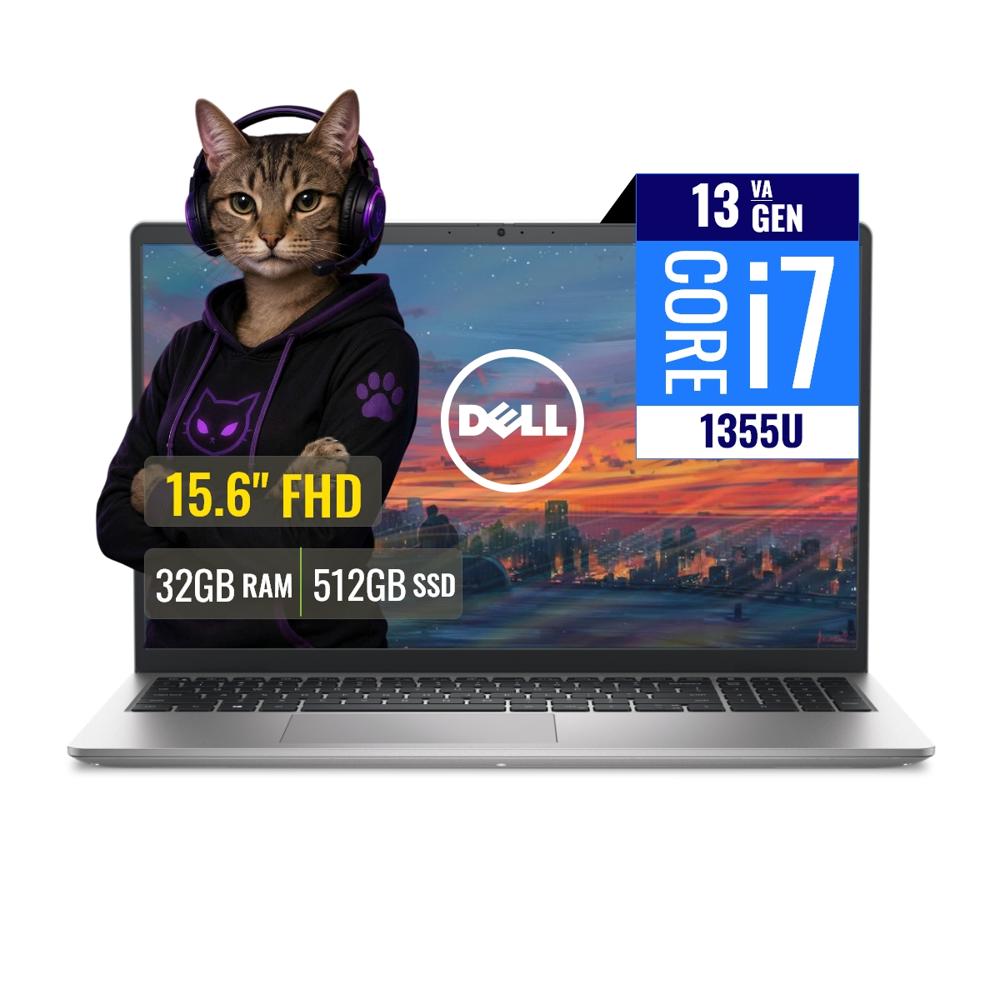 Laptop Dell DC15250 Intel Core i7 1355U 32GB RAM 512GB SSD M.2 15.6 FHD FreeDOS 3XHY032